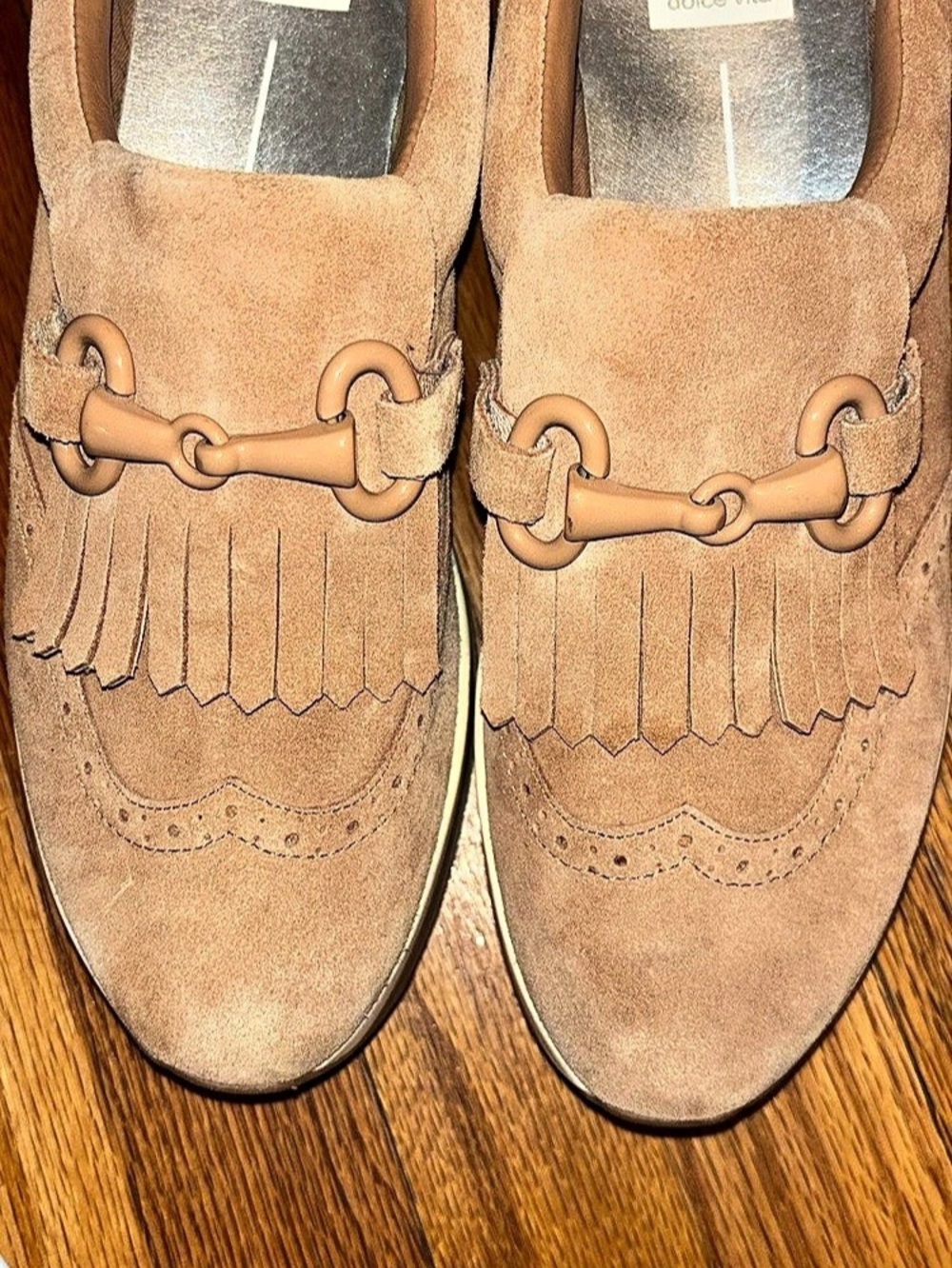 Dolce Vita Jhax Suede Brown Platform Sneaker Loafer Fringe Horsebit Loafer 9.5 - Picture 6 of 10